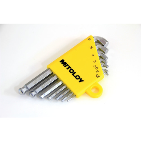 MITOLOY Việt Nam | MITOLOY L-type hollow wrench ball point stubby short mm holder set of 7 Hollow Wrench(L-type)(Ball-Point)Stubby-Short MW3258653