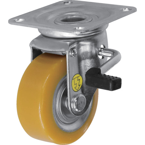 SISIKU Việt Nam | Sisiku Antistatic Caster with Swivel Stopper, 75mm Diameter, Urethane Wheel MW3535100