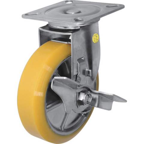 SISIKU Việt Nam | Sisiku Stainless Steel Caster Antistatic Urethane Wheel with Swivel Stopper MW3535371
