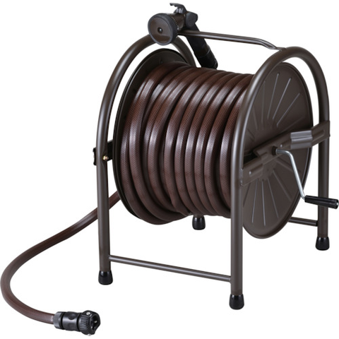 GREEN Việt Nam | Green Life Steel Hose Reel with Large Water Volume Nozzle, 30m, Brown MW3589325