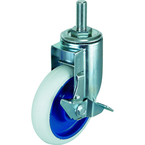 WAKO Việt Nam | Wako Pallet Air Caster Screw-in Type (White Rubber Swivel Caster with Stopper) MW3658066
