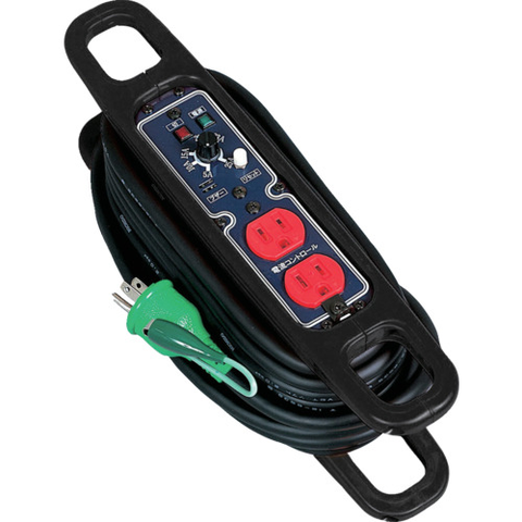 NICHIDO Việt Nam | NICHIDO Hand Reel Current Control Reel 100V 3-core x 10m Black with Earth Current Control Cord Reel MW3686132