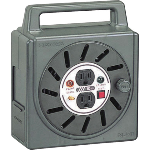 HATAYA Việt Nam | Hataya NJ-2 type box reel, single phase 100V grounded, 10m, with earth check Cord Reel MW3703843