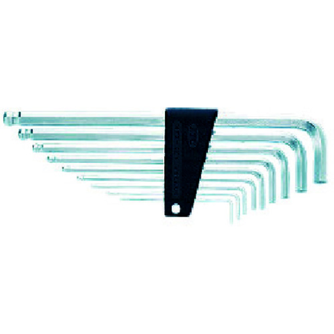 KTC Việt Nam | KTC High Grade Ball Point L-Shaped Long Hexagonal Wrench Set (9-piece set) Special Steel High Grade L Shape Long Ball Point Hex-key Wrench MW3735249