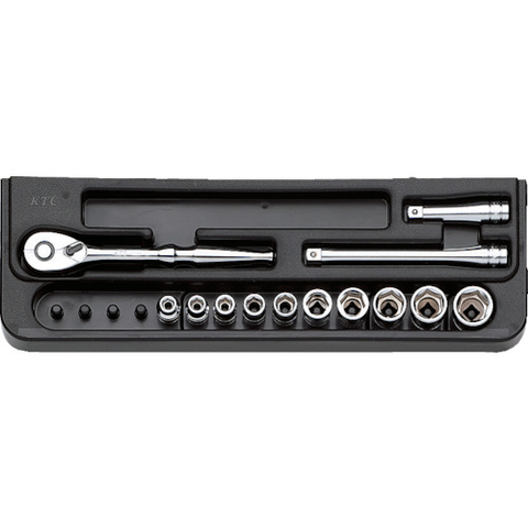 KTC Việt Nam | KTC 6.3 sq. socket wrench set (13 pieces) 1/4 inch drive MW3839192