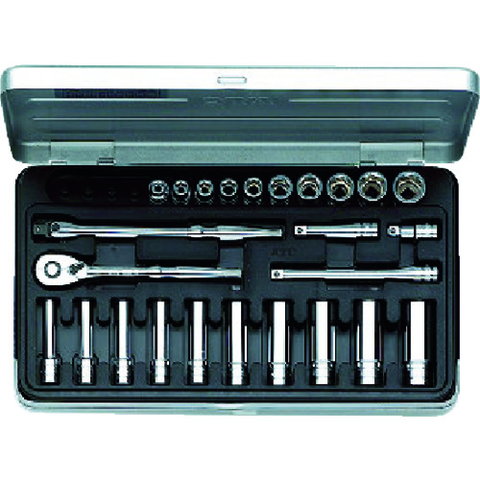 KTC Việt Nam | KTC 6.3 sq. Socket Wrench Set (25 pieces) 6.35 mm hexagonal drive MW3839265