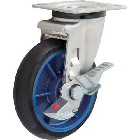INOAC Việt Nam | INOAC Low starting resistance caster with stopper and swivel bracket Φ150 Black MW3847179