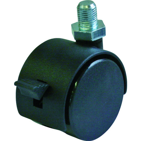 YUEI Việt Nam | YUEI Screw-in type Swivel Double Wheel Caster Nylon Wheel diameter 50mm With stopper OTHERS PT type Screw size M12 x 15 Pitch 1.25 Dual Wheel Caster MW3930033