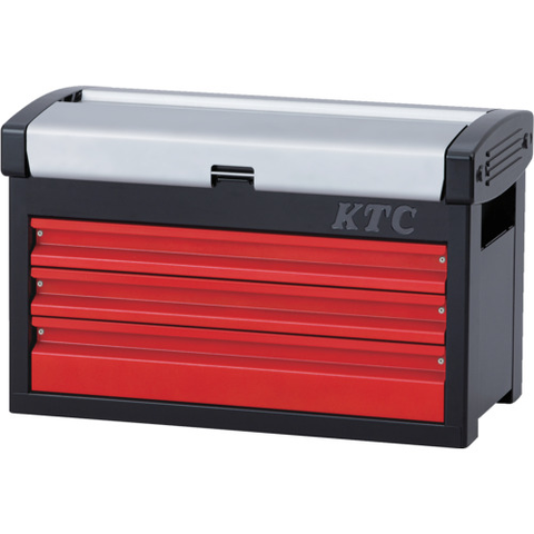 KTC Việt Nam | KTC Steel Tool Box Chest (3 shelves, 3 drawers) Silver x Red x Black Width 510 x Depth 275 x Height 325 mm Chest (3 Stages, Drawers) MW4605447