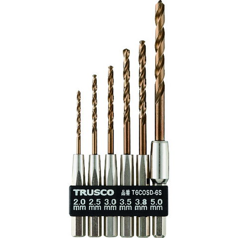 TRUSCO Việt Nam | TRUSCO Hexagonal Shaft Cobalt Drill Set of 6 Hexagonal Shank Cobalt Drill Set MW4792408
