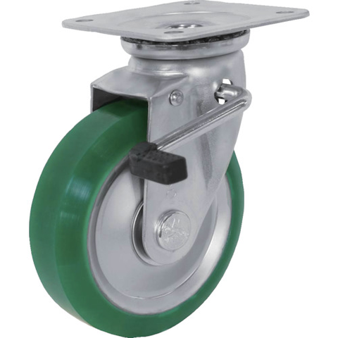 SISIKU Việt Nam | Sisiku Standard Press Caster, Urethane Wheel, Swivel Stopper Included, 150mm Diameter Pressed Steel Castors MW5049342