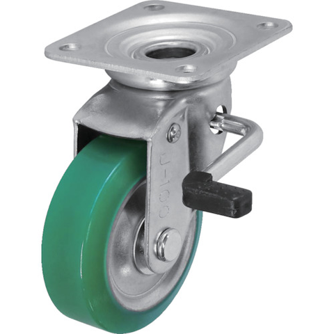 SISIKU Việt Nam | Sisiku Standard Press Caster, Urethane Wheel, Swivel Stopper, 100mm Diameter Pressed Steel Casters MW5057183