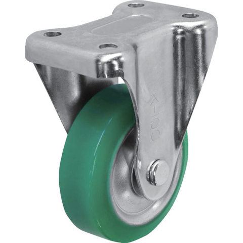 SISIKU Việt Nam | Sisiku Standard Press Caster, Urethane Wheel, Fixed, 100mm Diameter Pressed Steel Casters MW5057264
