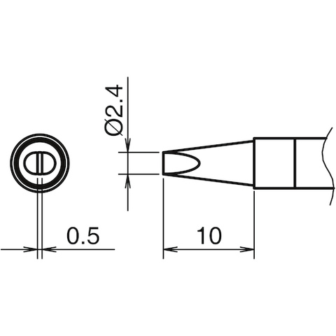 HAKKO Việt Nam | Hakko soldering tip 2.4D type MW5586343