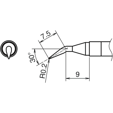 HAKKO Việt Nam | Hakko soldering tip 0.2JL type MW5586353