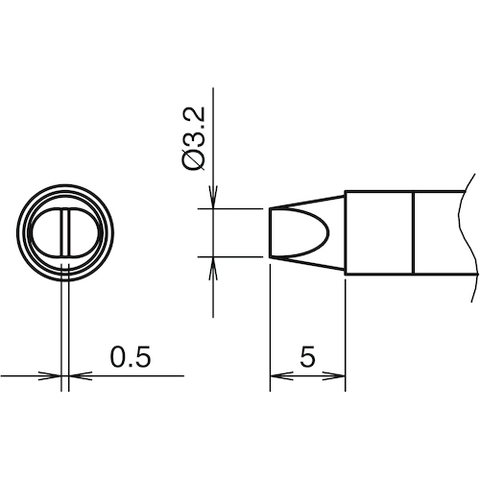 HAKKO Việt Nam | Hakko soldering tip 3.2DS type Soldering Tip MW5586380