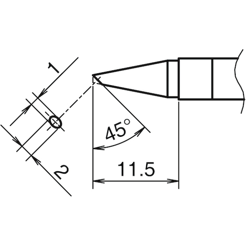 HAKKO Việt Nam | Hakko soldering tip BC type, width 1mm, length 2mm Soldering Tip MW5587888