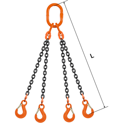 PEWAG Việt Nam | Pewag sling chain quad (eye type) large master link QE1M 8 x 3M VMW7-8/HSW7-8 Sling Chain Quad (Eye Type) Large Master Link MW5867060