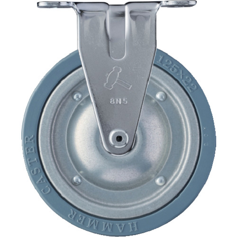 HAMMER CASTER Việt Nam | Hammer with fixed rubber wheels (steel wheels) 125mm Topplate Rubber Caster MW8140628