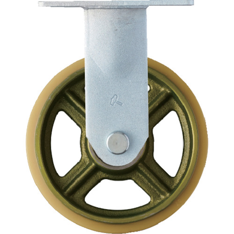 HAMMER CASTER Việt Nam | Hammer Heavy-duty fixed urethane wheels (casting wheels, radial ball bearings) 200 mm Topplate (Heavy-duty) Urethane Caster MW8143281