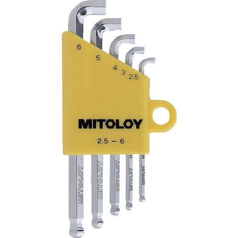 MITOLOY Việt Nam | MITOLOY L-type hollow wrench ball point stubby short mm holder set of 5 Hollow Wrench(L-type)Set(Ball-Point)Stubby-short MW8174825