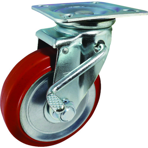 YODONO Việt Nam | Yodono Pressed Swivel Brake Red Rubber Wheel 100φ MW8353180