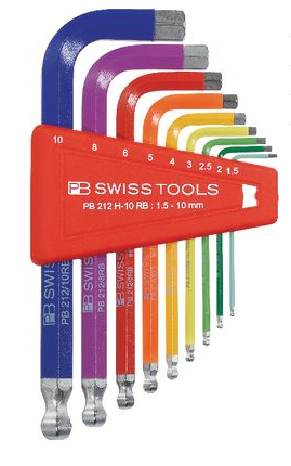 PB 212H-10RB - Bộ lục giác đầu bi PB SWISS TOOLS  -# 424450.0050