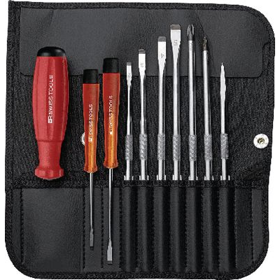 Bộ tô vít,  gồm 10 chi tiết các cỡ,hiệu Swiss tools/Thụy sỹ-# 436080.0100 (PB8215L), code 336080.0100