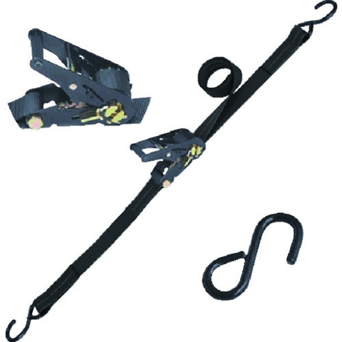 Toray Việt Nam | Shirai Belt Lashing (Ratchet Buckle Type) Beltight (R) Black with Terminal Fittings and Open Hook MW7931751