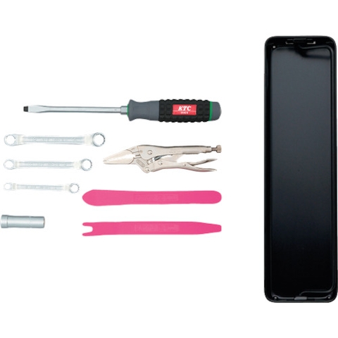 KTC Việt Nam | KTC Tool Kit Double Opening Metal Case Set Option 9.5sq. Black 8 piece set MW1207054