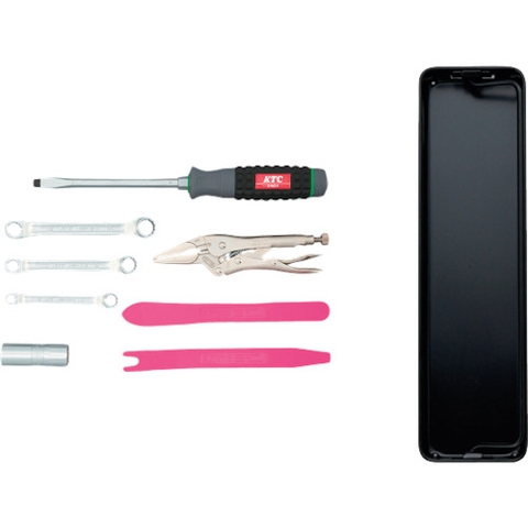 KTC Việt Nam | KTC tool kit option for double-opening metal case set 12.7sq. Black 8 piece set MW1208605