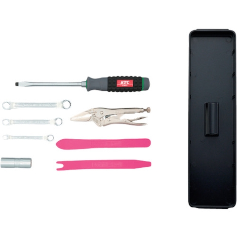 KTC Việt Nam | KTC Tool Kit Double Door Plastic Hard Case Set Option 12.7sq. Black 8 piece set MW1208590