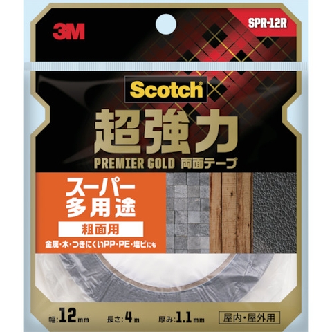 3M Japan Ltd. Consumer Market Sales Division Việt Nam | 3M Super Strong Double-Sided Tape Premier Gold Super Versatile For Rough Surfaces MW3892949