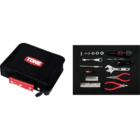 TONE Việt Nam | TONE Maintenance Tool Set, Tool Set, Black, Width 250 x Depth 200 x Height 70 mm, 40-piece set MW2304574