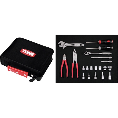 TONE Việt Nam | TONE Maintenance Tool Set, Tool Set, Black, Width 250 x Depth 200 x Height 70 mm, 21-piece set MW2304581