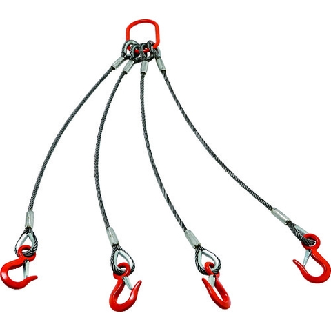Trusco Nakayama Vietnam | TRUSCO Wire Rope Sling Aluminum Lock Sling (4-piece Type) MW1606398