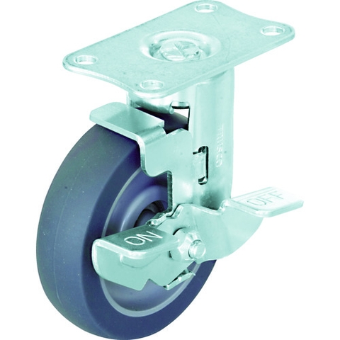 Trusco Nakayama Việt Nam | TRUSCO Plate type sound saving caster (elastomer wheel) with free stopper MW3899527