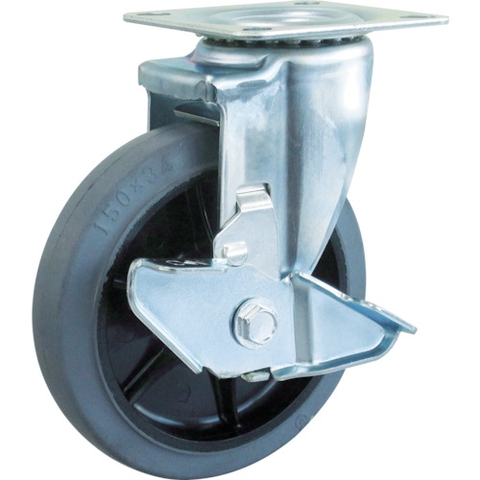 Trusco Nakayama Việt Nam | TRUSCO plate type caster TYS series (tire markless type) with free stopper MW8195385