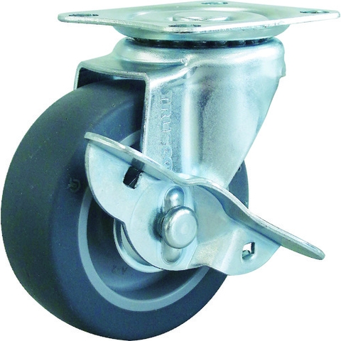 Trusco Nakayama Việt Nam | TRUSCO plate type caster TYS series (tire markless type) with free stopper MW8185235