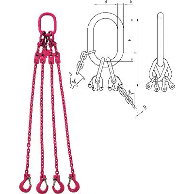 Xích cẩu hàng, sling xích UNION -# 862350