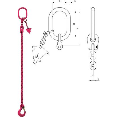Xích cẩu hàng, sling xích UNION -# 862352
