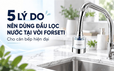 Top 5 Lý Do Nên Dùng Đầu Lọc Nước Tại Vòi Forseti Cho Căn Bếp Hiện Đại