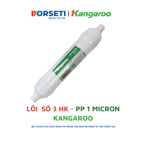 Lõi số 3 HK đúc liền lắp cho máy lọc nước Kangaroo KG100HK - lõi PP1 micron