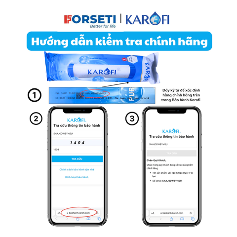 Combo 10 lõi lọc nước cho máy lọc nước Karofi O-P1310 (123, RO100GPD Hàn Quốc, 5678910)