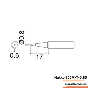 Mũi hàn Hakko 900M-T-0.8D