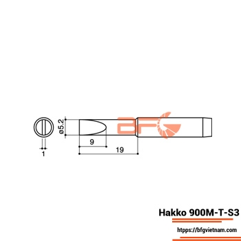 Mũi hàn Hakko 900M-T-S3