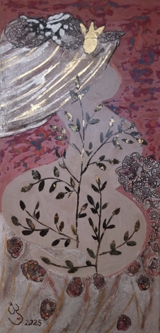 Tranh Sơn Mài Gọi Mẹ Là Cô Dâu - Call mother bride