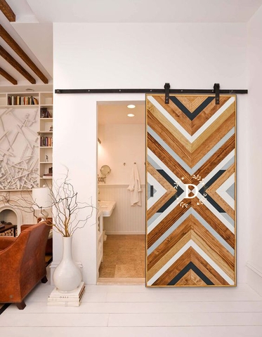 CỬA LÙA GỖ HOẠ TIẾT RETRO