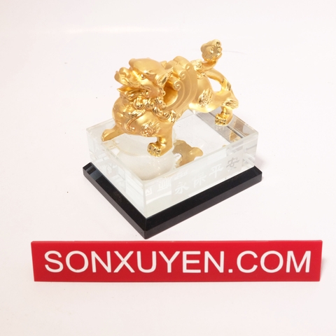 Tỳ hưu đá kệ kính phong thủy dài 8cm, cao 8 cm. Mã SP000273