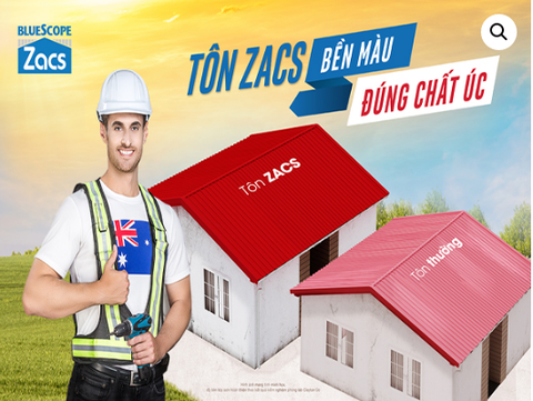 Bảng báo giá tôn  Zacs bền màu Bluescopes